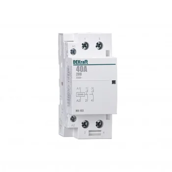 Контактор модульный МК-103 2НО 40А 230В DEKraft 18078DEK Контактор модульный МК-103 2НО 40А 230В DEKraft 18078DEK