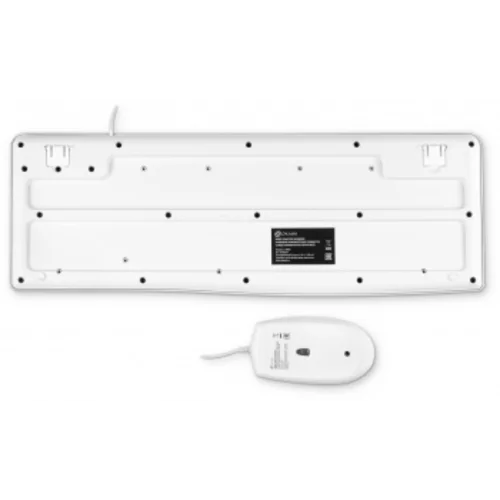 Клавиатура + мышь Оклик S650 клав:белый мышь:белый USB Multimedia (1875257)