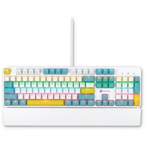 Клавиатура Оклик K951X механическая белый USB Multimedia for gamer LED (подставка для запястий) (190 Клавиатура Оклик K951X механическая белый USB Multimedia for gamer LED (подставка для запястий) (190