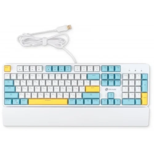 Клавиатура Оклик K951X механическая белый USB Multimedia for gamer LED (подставка для запястий) (190 Клавиатура Оклик K951X механическая белый USB Multimedia for gamer LED (подставка для запястий) (190