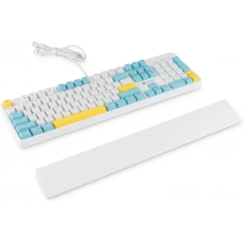 Клавиатура Оклик K951X механическая белый USB Multimedia for gamer LED (подставка для запястий) (190 Клавиатура Оклик K951X механическая белый USB Multimedia for gamer LED (подставка для запястий) (190