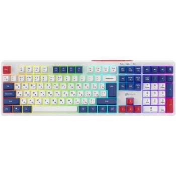 Клавиатура Оклик 725G белый/красный USB Multimedia for gamer LED (2070294) кабель 1.8м