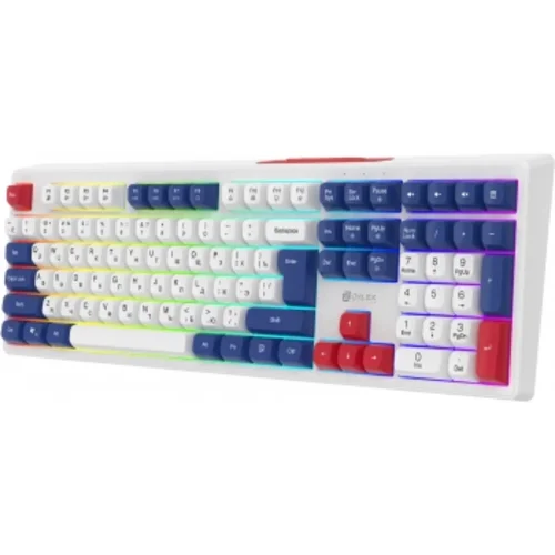 Клавиатура Оклик 725G белый/красный USB Multimedia for gamer LED (2070294) кабель 1.8м Клавиатура Оклик 725G белый/красный USB Multimedia for gamer LED (2070294) кабель 1.8м
