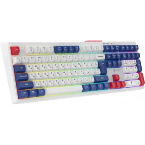 Клавиатура Оклик 725G белый/красный USB Multimedia for gamer LED (2070294) кабель 1.8м Клавиатура Оклик 725G белый/красный USB Multimedia for gamer LED (2070294) кабель 1.8м