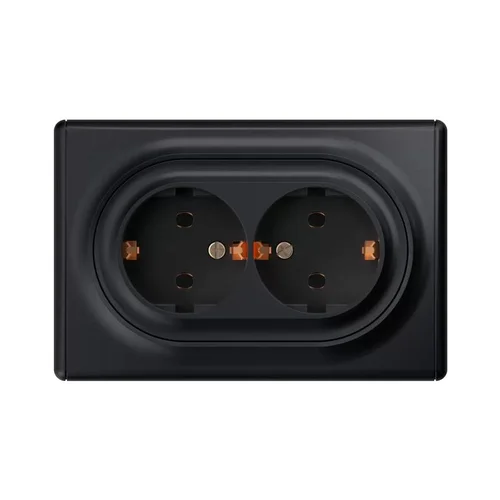Розетка 2-м СП Florence 16А IP20 с заземл. винт. клеммы черн. 1E10401303 OneKeyElectro 2172813 Розетка 2-м СП Florence 16А IP20 с заземл. винт. клеммы черн. 1E10401303 OneKeyElectro 2172813