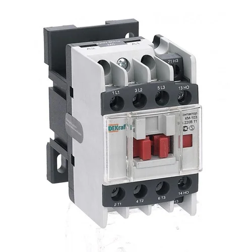 Контактор КМ-103 9А кат. 220В AC 1НО+1НЗ AC-3 DEKraft 22103DEK Контактор КМ-103 9А кат. 220В AC 1НО+1НЗ AC-3 DEKraft 22103DEK