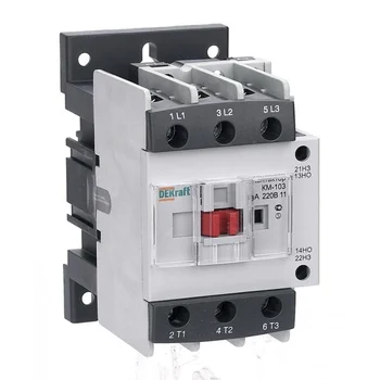 Контактор КМ-103 65А кат. 220В AC 1НО+1НЗ AC-3 DEKraft 22138DEK