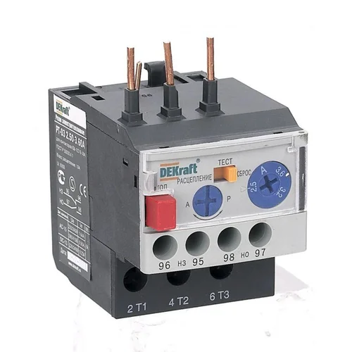 Реле тепловое РТ-03 9.00-12.0А для контакторов 09-18А DEKraft 23115DEK Реле тепловое РТ-03 9.00-12.0А для контакторов 09-18А DEKraft 23115DEK