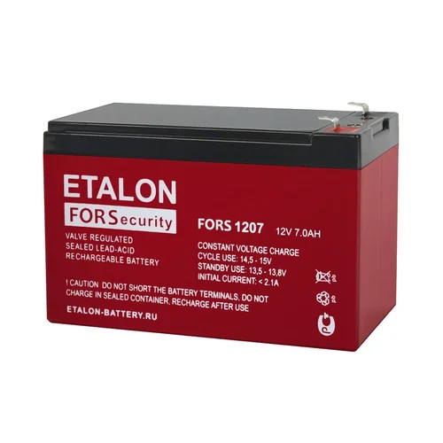Аккумулятор герметичный свинцово-кислотный ETALON FORS 1207