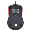 Мышь Оклик 225M черный/красный оптическая (1200dpi) USB для ноутбука (3but)