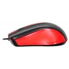 Мышь Оклик 225M черный/красный оптическая (1200dpi) USB для ноутбука (3but)