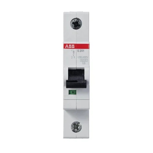 Выключатель автоматический модульный 1п C 2А 6кА S201 C2 ABB 2CDS251001R0024 Выключатель автоматический модульный 1п C 2А 6кА S201 C2 ABB 2CDS251001R0024