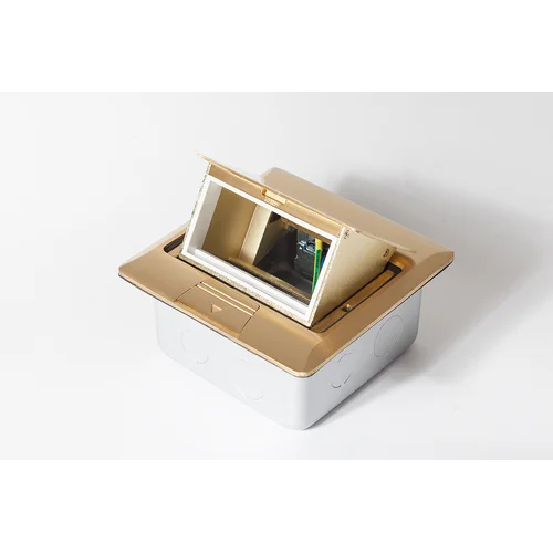 Люк на 2 поста (45х45), латунь, с металлической коробкой, IP44 Люк на 2 поста (45х45), латунь, с металлической коробкой, IP44