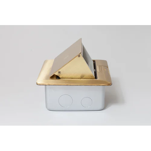 Люк на 2 поста (45х45), латунь, с металлической коробкой, IP44 Люк на 2 поста (45х45), латунь, с металлической коробкой, IP44