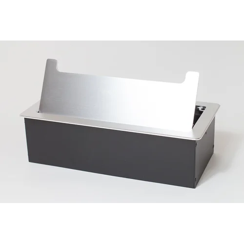 Люк настольный на 4 поста (45х45), металл, серебро, IP20