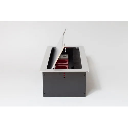 Люк настольный на 4 поста (45х45), металл, серебро, IP20