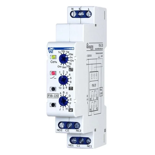 Реле времени РЭВ 120 230/240В НовАтек-Электро 3425601120 Реле времени РЭВ 120 230/240В НовАтек-Электро 3425601120