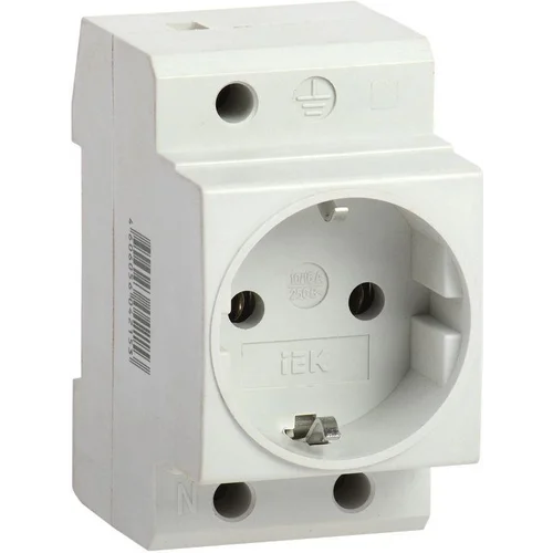 Розетка силовая РАр10-3-ОП с заземл. на DIN-рейку ИЭК MRD10-16