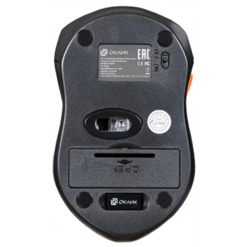 Мышь Оклик 585MW черный оптическая (1600dpi) беспроводная USB для ноутбука (6but)