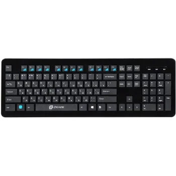 Клавиатура Оклик 870S черный USB беспроводная slim Multimedia
