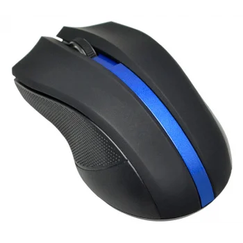 Мышь Оклик 615MW черный/синий оптическая (1200dpi) беспроводная USB для ноутбука (3but)
