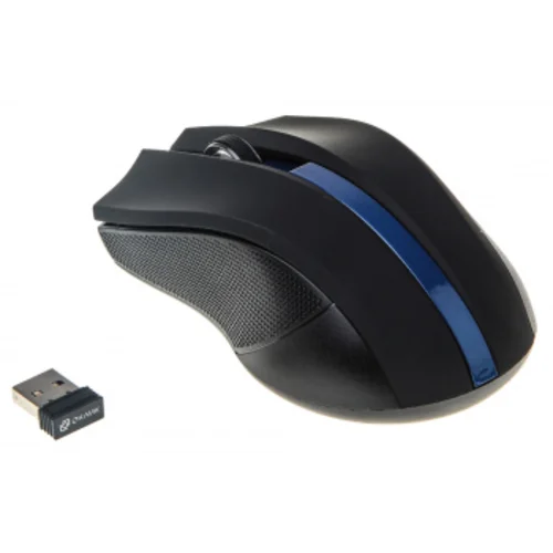 Мышь Оклик 615MW черный/синий оптическая (1200dpi) беспроводная USB для ноутбука (3but)