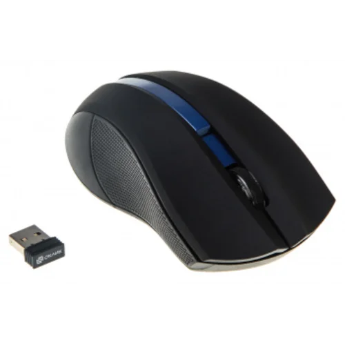 Мышь Оклик 615MW черный/синий оптическая (1200dpi) беспроводная USB для ноутбука (3but)