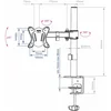 Кронштейн для мониторов Arm Media LCD-T11 черный 15"-32" макс.12кг настольный поворот и наклон верт.перемещ.
