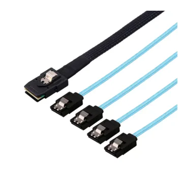 Кабель mSAS-4SATA, 55см, внутренний Кабель mSAS-4SATA, 55см, внутренний