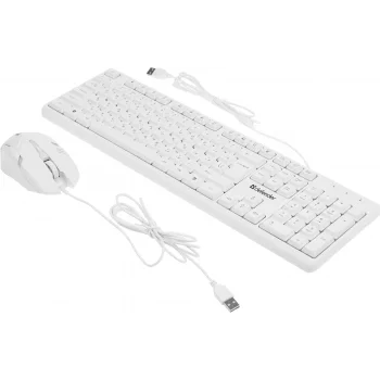Клавиатура + мышь Defender Motion C-977 клав:белый мышь:белый/розовый USB Multimedia (45977) Клавиатура + мышь Defender Motion C-977 клав:белый мышь:белый/розовый USB Multimedia (45977)