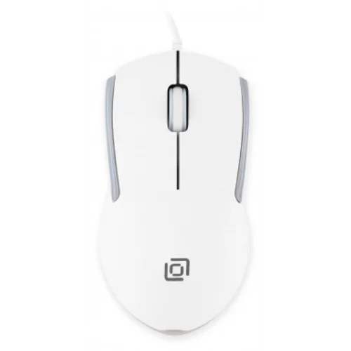 Мышь Оклик 245M белый оптическая (1000dpi) USB (3but)