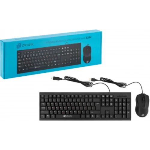 Клавиатура + мышь Оклик 620M клав:черный мышь:черный USB (475652) Клавиатура + мышь Оклик 620M клав:черный мышь:черный USB (475652)