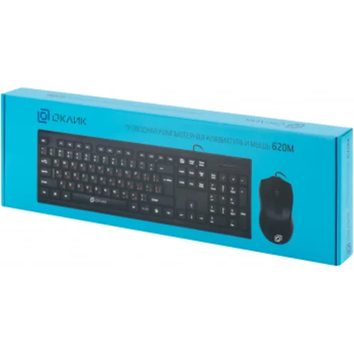 Клавиатура + мышь Оклик 620M клав:черный мышь:черный USB (475652) Клавиатура + мышь Оклик 620M клав:черный мышь:черный USB (475652)