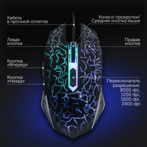 Комплект Оклик HS-HKM100G IMPERIAL (клавиатура, мышь, гарнитура) черный (489352)