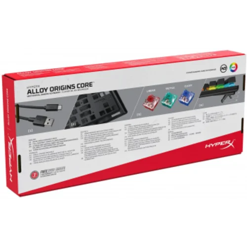 Клавиатура HyperX Alloy Origins Core механическая черный USB for gamer LED (4P5P3AA#ABA) Клавиатура HyperX Alloy Origins Core механическая черный USB for gamer LED (4P5P3AA#ABA)