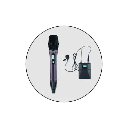 Система двухканальная радиомикрофонная ITC T-521UT, приёмник +1 ручной+1 петличный микрофоны Система двухканальная радиомикрофонная ITC T-521UT, приёмник +1 ручной+1 петличный микрофоны