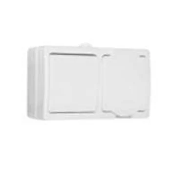 Блок ОП Аллегро 1-кл. вык. + роз. с заземл. защ. шторки с крыш. IP54 бел. UNIVersal 5562968 Блок ОП Аллегро 1-кл. вык. + роз. с заземл. защ. шторки с крыш. IP54 бел. UNIVersal 5562968