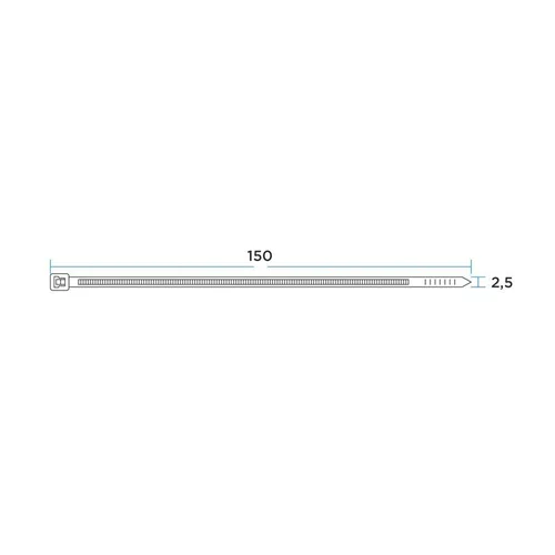 Хомут кабельный 2.5х150 нейл. черн. (уп.100шт) PROCONNECT 57-0151 Хомут кабельный 2.5х150 нейл. черн. (уп.100шт) PROCONNECT 57-0151