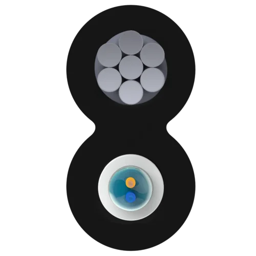 Кабель оптический Alpha Mile Mini-8, 2 волокна