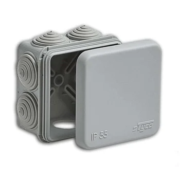 Коробка распределительная ОП 70х70х40мм 7 вводов IP55 сер. Ruvinil 67030 Коробка распределительная ОП 70х70х40мм 7 вводов IP55 сер. Ruvinil 67030