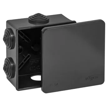 Коробка распределительная ОП 85х85х40мм УХЛ1 IP54 черн. Ruvinil 67040Ч Коробка распределительная ОП 85х85х40мм УХЛ1 IP54 черн. Ruvinil 67040Ч