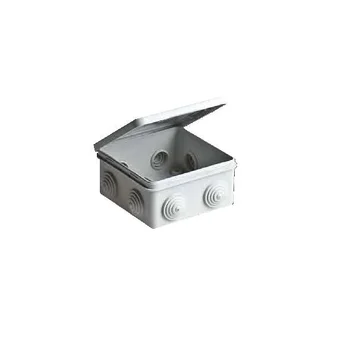 Коробка распределительная ОП 100х100х50мм 8 вводов откид. крышка IP54 сер. Ruvinil 67045 Коробка распределительная ОП 100х100х50мм 8 вводов откид. крышка IP54 сер. Ruvinil 67045