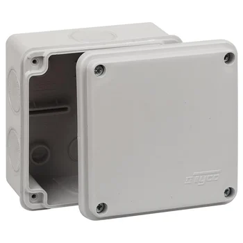 Коробка распределительная ОП 100х100х50мм двухкомпонентная 7 вводов IP65 сер. Ruvinil 67250 Коробка распределительная ОП 100х100х50мм двухкомпонентная 7 вводов IP65 сер. Ruvinil 67250