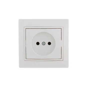 Розетка 1-м СП Mira 16А IP20 без заземл. с бел. вставкой керамика бел. LEZARD 701-0202-121