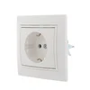 Розетка 1-м СП Mira 16А IP20 с заземл. с бел. вставкой керамика бел. LEZARD 701-0202-122