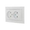 Розетка 2-м СП Mira 16А IP20 без заземл. с бел. вставкой керамика бел. LEZARD 701-0202-128