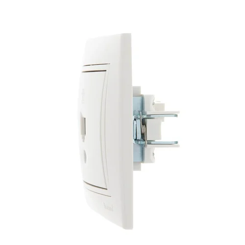 Розетка телефонная 1-м СП Mira RJ11 бел./бел. LEZARD 701-0202-137