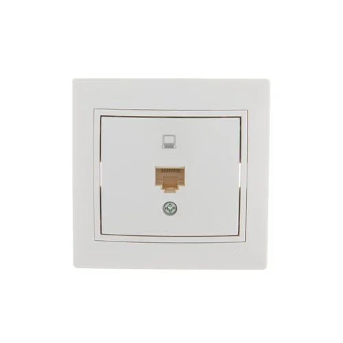 Розетка компьютерная 1-м СП Mira RJ45 бел./бел. LEZARD 701-0202-139