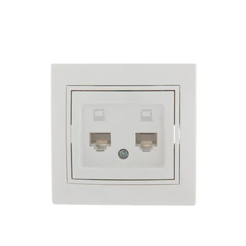 Розетка компьютерная 2-м СП Mira RJ45 бел./бел. LEZARD 701-0202-141