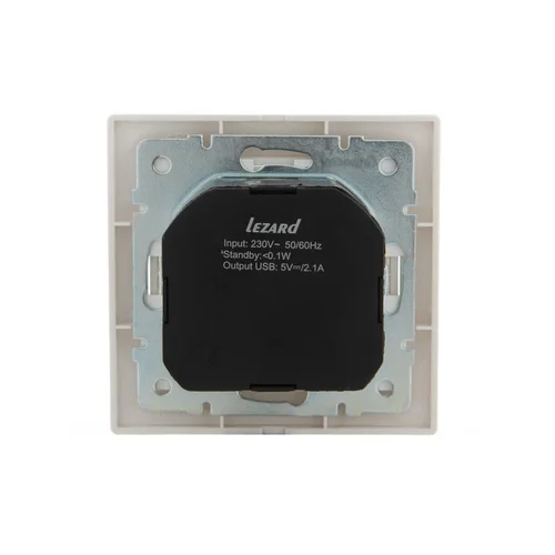 Розетка 1-м СП Mira 16А с заземл. + USB разъем бел. LEZARD 701-0202-181